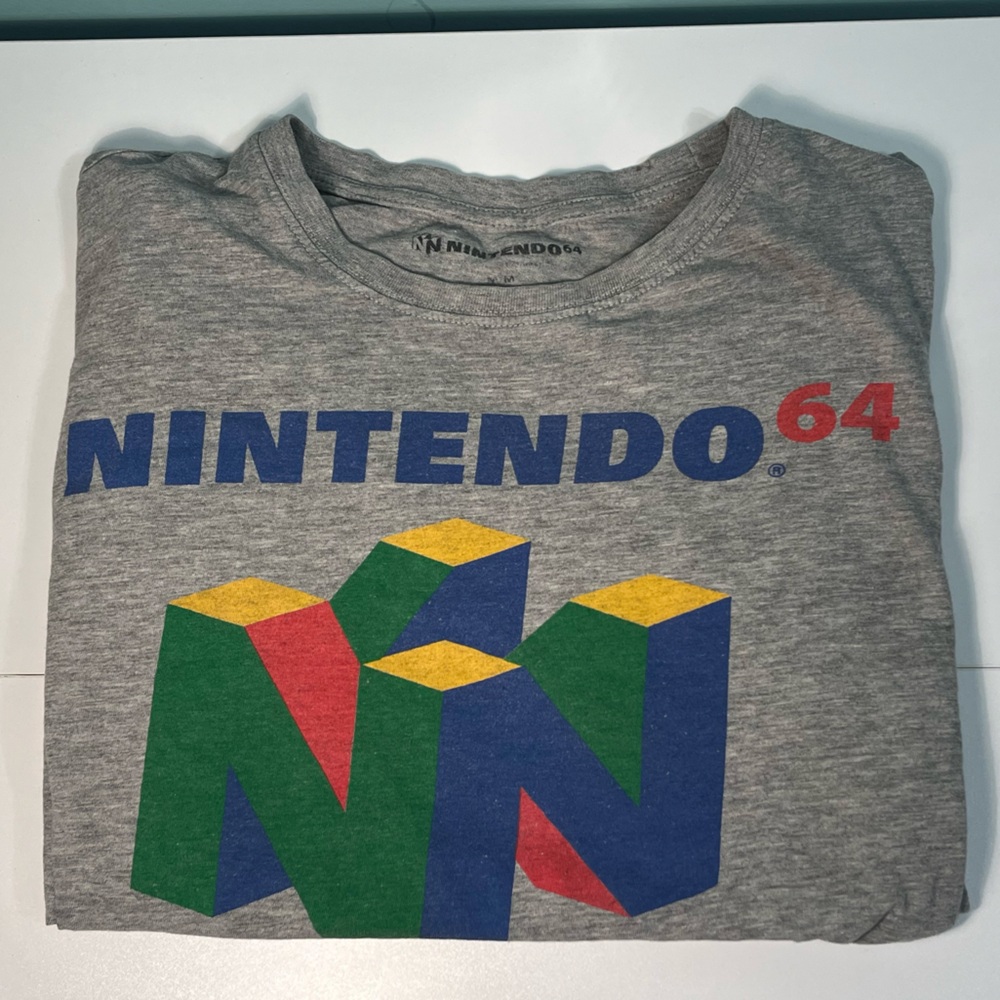 Grey Nintendo 64 - N64 Adult T-shirt size Medium